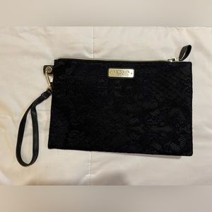 Victoria secret small lace clutch​​​ wristlet lace black